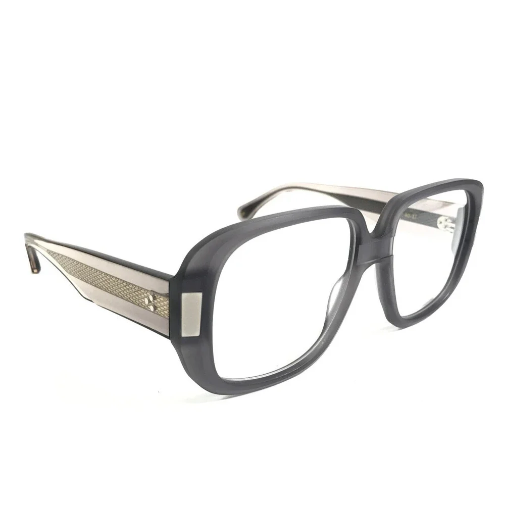 Alfred Kerbs Eyeglasses Frames CARI GY Clear Dark Gray Silver Square 55-17-141